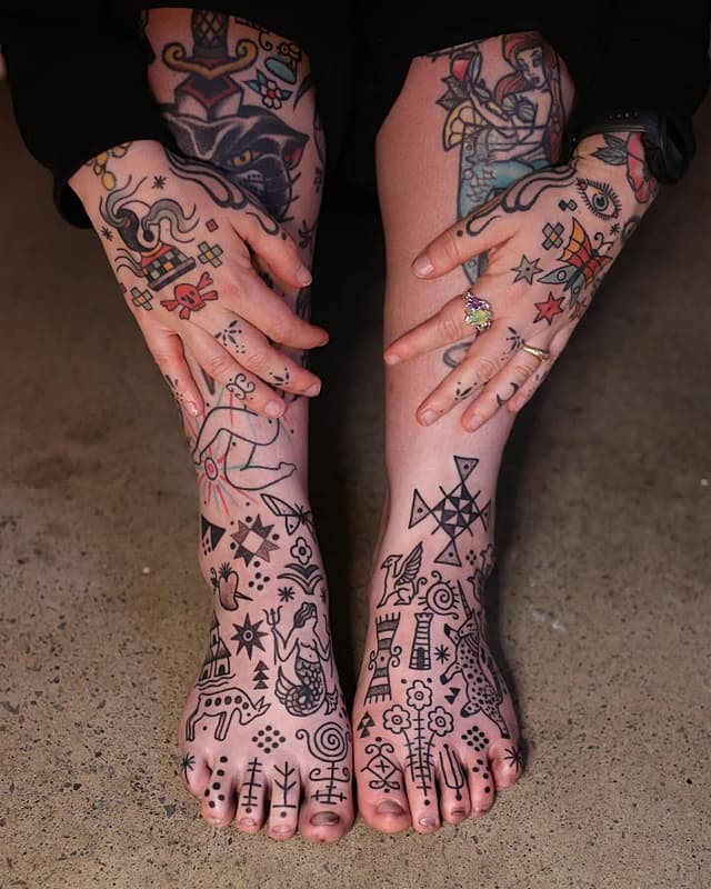 Traditional tattoo by Magali