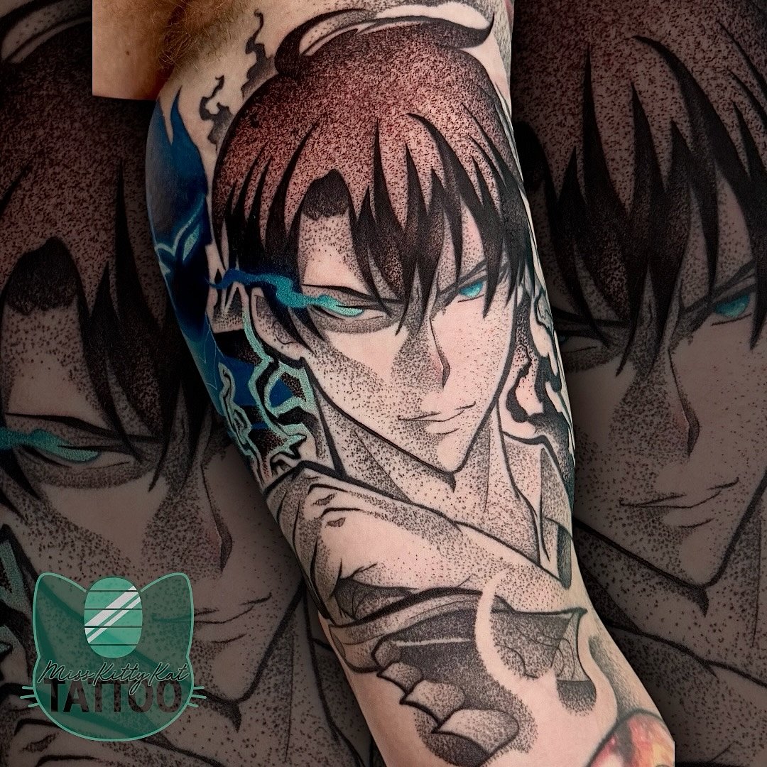 Anime tattoo by Miss Kitty Kat Tattoo