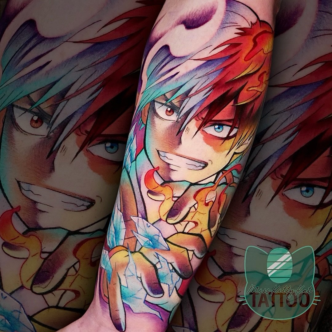 Anime tattoo by Miss Kitty Kat Tattoo