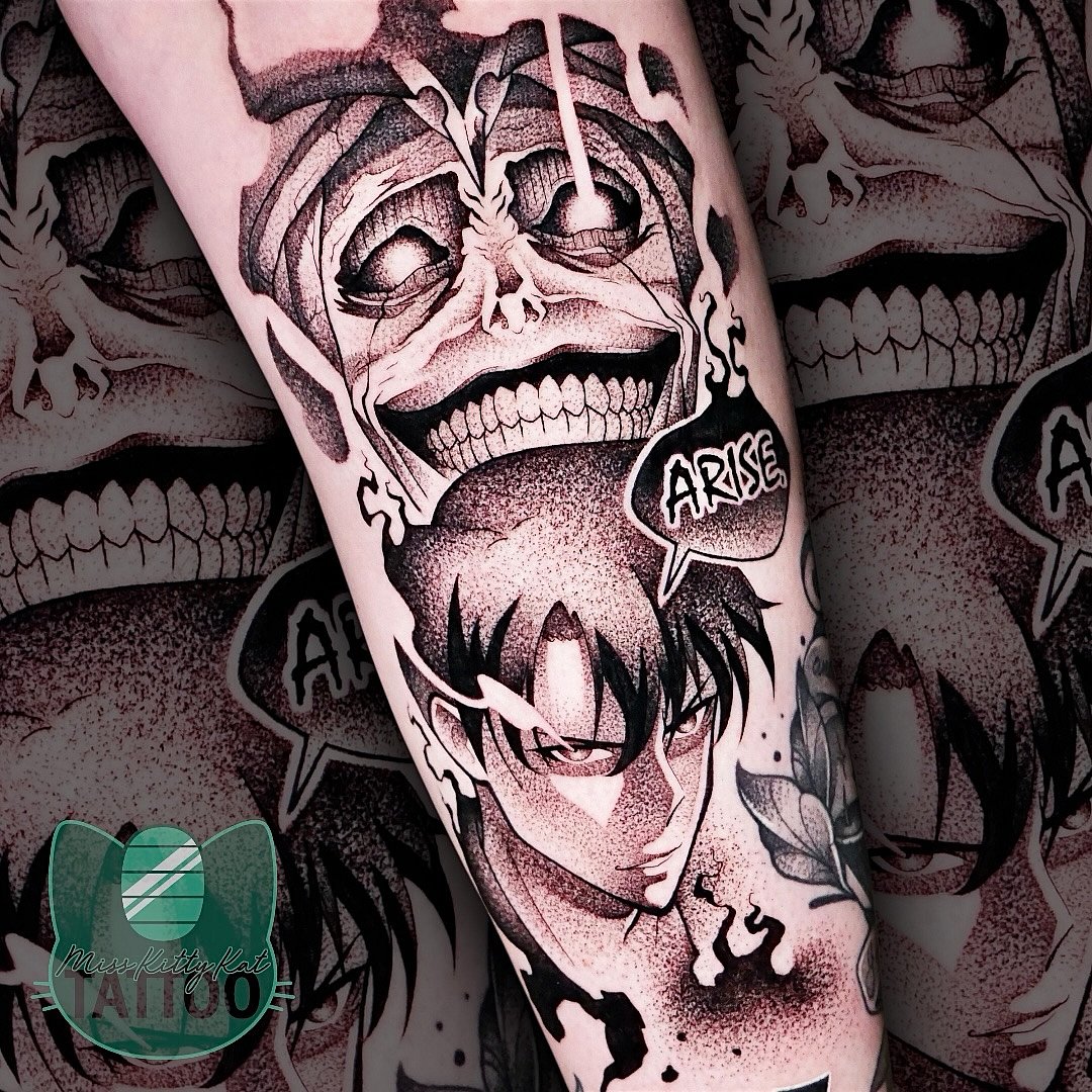 Anime tattoo by Miss Kitty Kat Tattoo