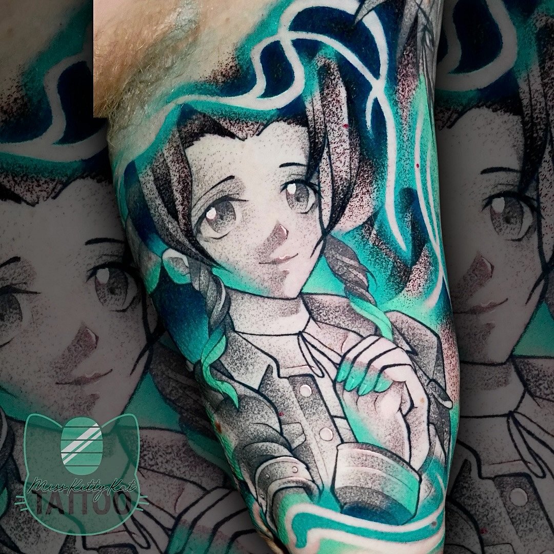 Anime tattoo by Miss Kitty Kat Tattoo