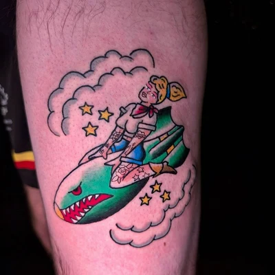 American Traditional tattoo by Snips Tattoos