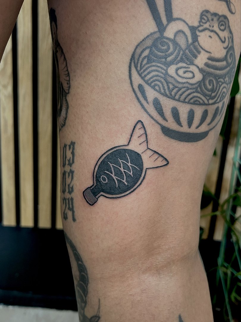 Anime tattoo by Inky Neko