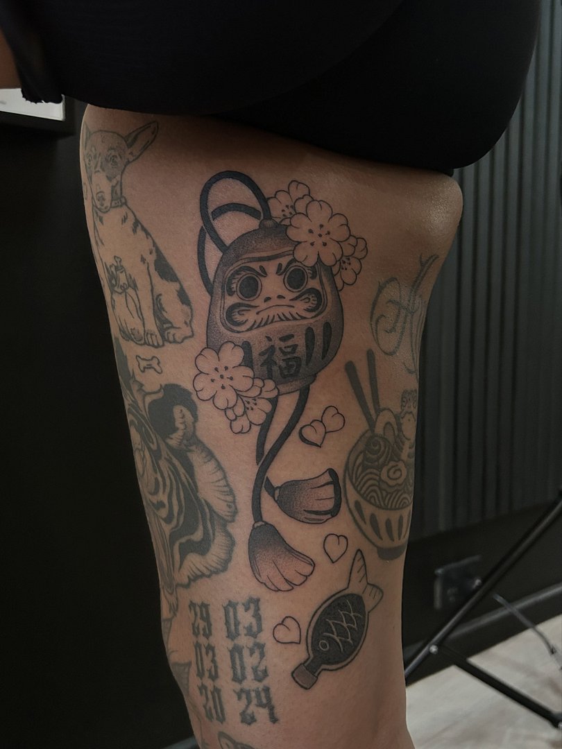 Anime tattoo by Inky Neko