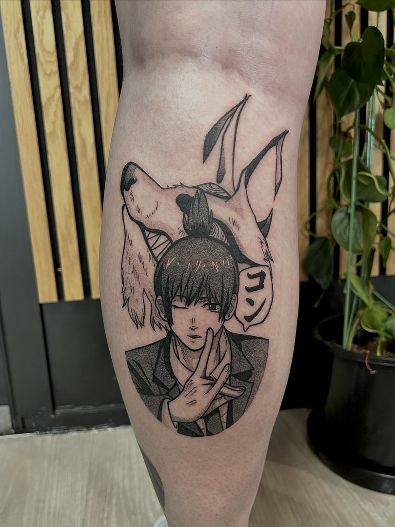 Anime tattoo by Inky Neko