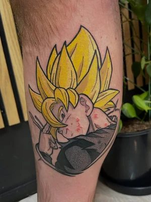 Anime tattoo by Inky Neko