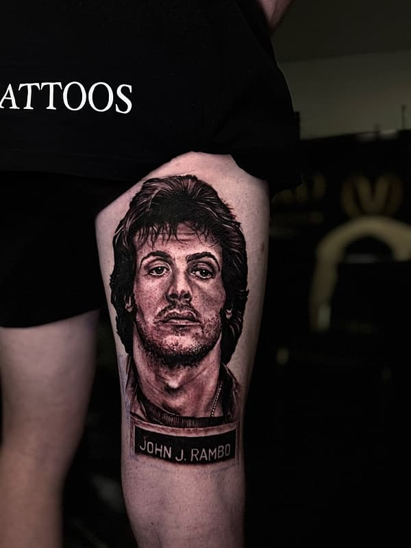 Realism (black & grey) tattoo by Trigger