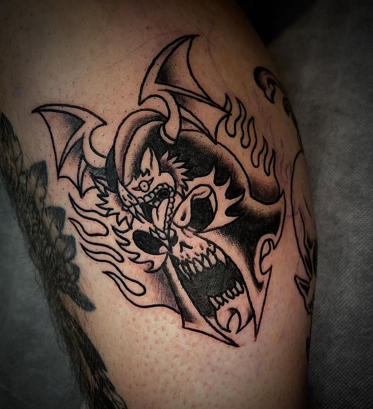 American Traditional tattoo by Liam Winen Tattoo