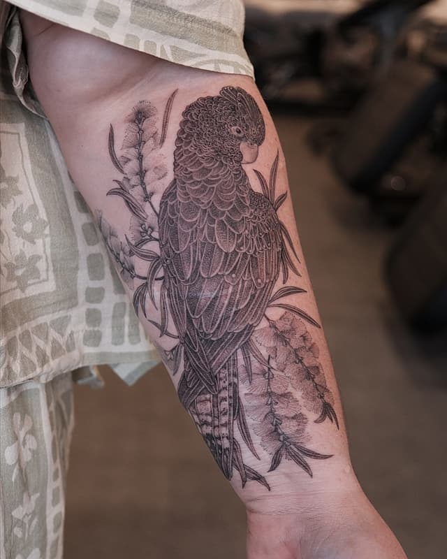 Illustrative tattoo by Milly Weber