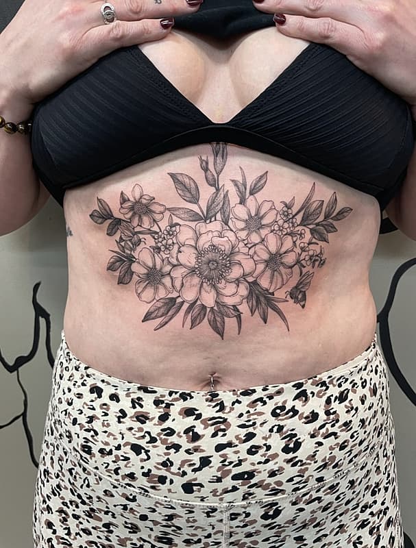 Illustrative tattoo by Milly Weber