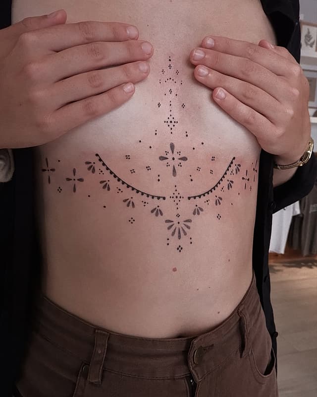 Illustrative tattoo by Milly Weber