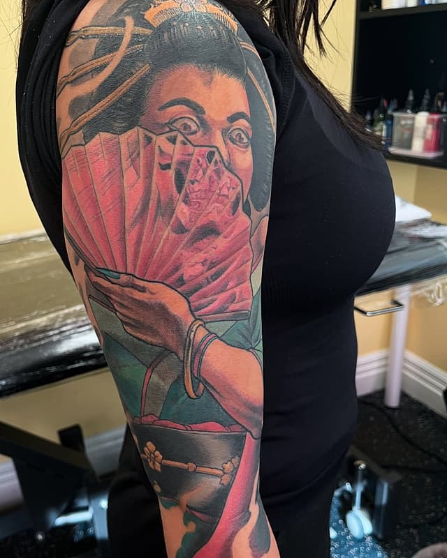 Illustrative tattoo by Stickybonessmith