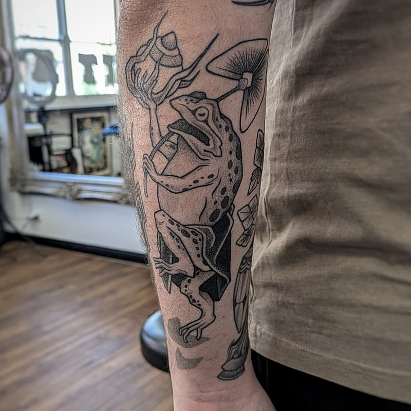 Dotwork tattoo by Ben Doukakis