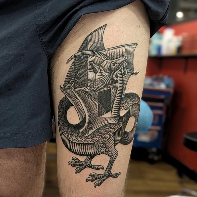 Dotwork tattoo by Ben Doukakis