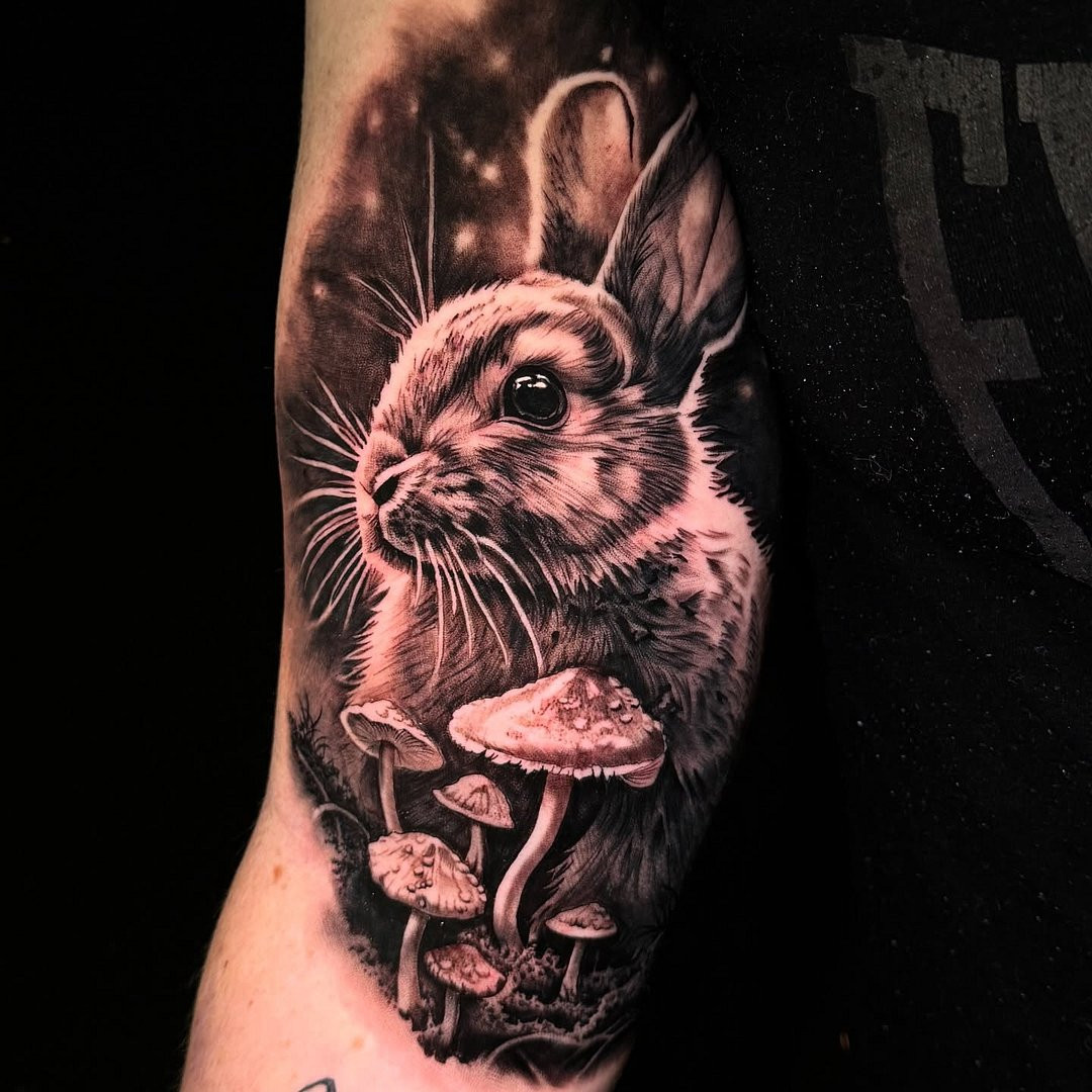 Realism (black & grey) tattoo